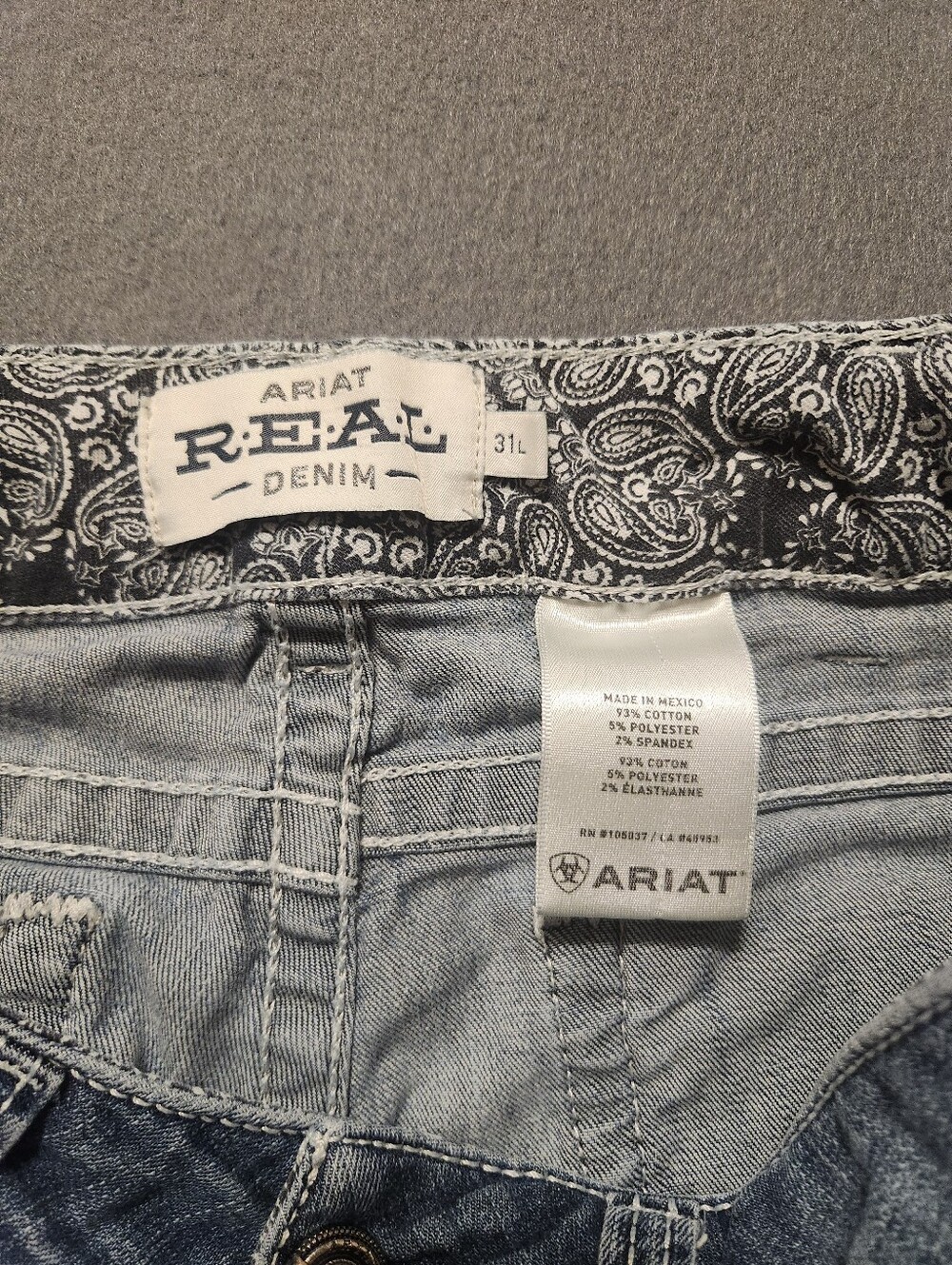 Ariat Jeans Women Size 31L Blue Bootcut Stretch Western Mid Rise - Picture 7 of 14